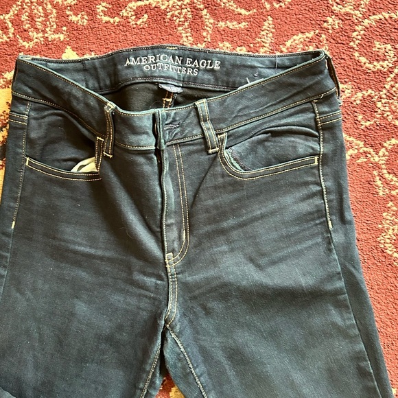 American Eagle Outfitters Dark Blue Super stretch jeggings- size 10- 31/32” - Picture 5 of 10
